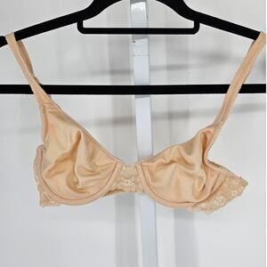 Vintage 1990s Liz Claiborne Womens Sz 34B Unlined T Shirt Bra Beige